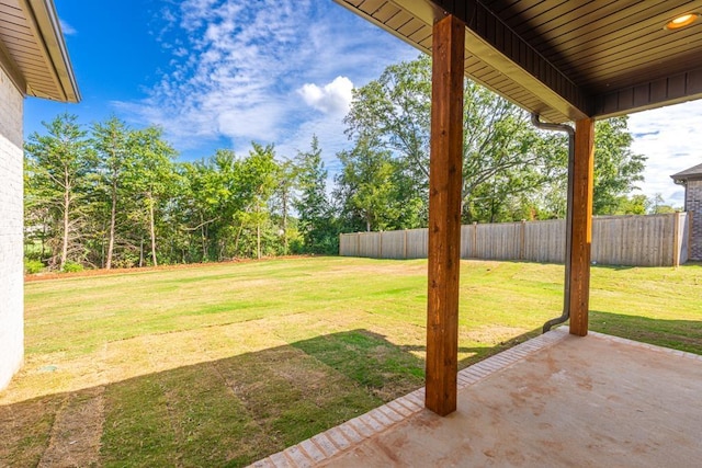 view of yard featuring a patio