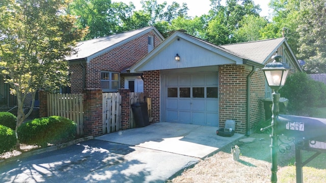 view of front of home featuring a garage