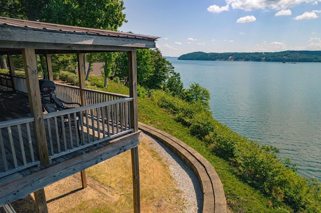 view of water feature featuring a mountain view