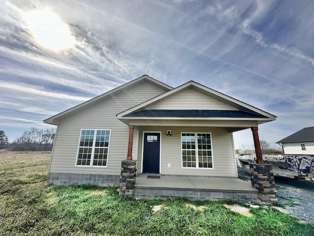 view of front of home featuring a porch