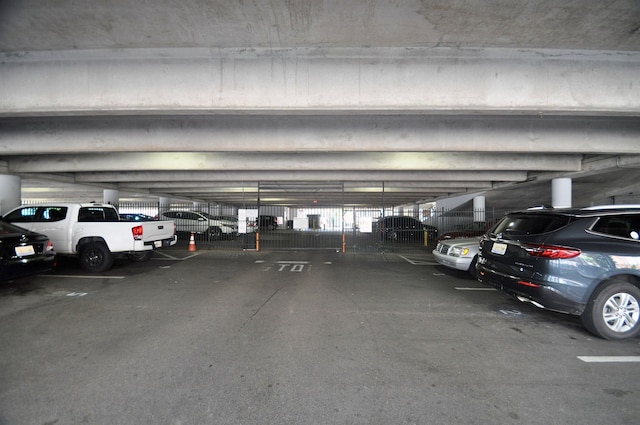 view of parking garage