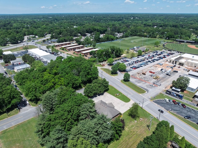  - bird's eye view of a heavily wooded area