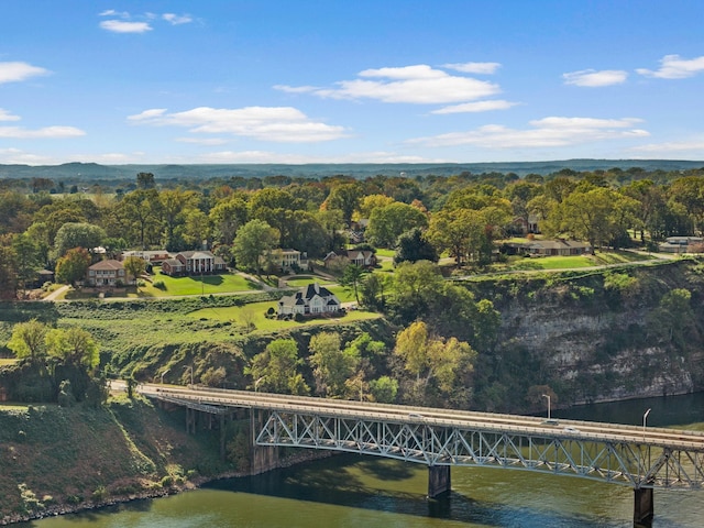  - bird's eye view of a notable bridge and a large body of water