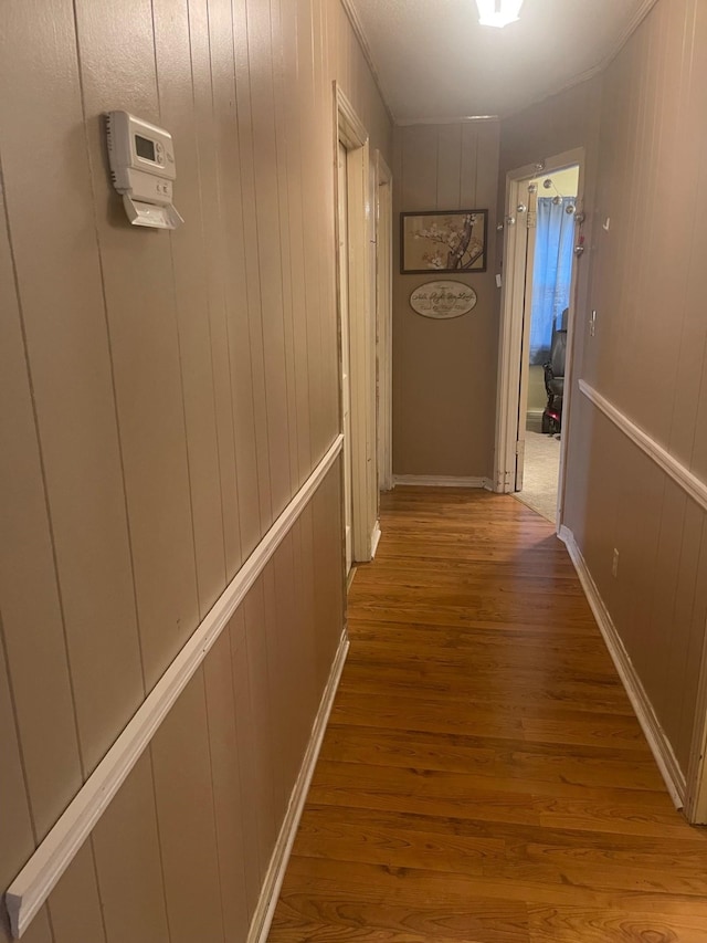 hall featuring light hardwood / wood-style flooring