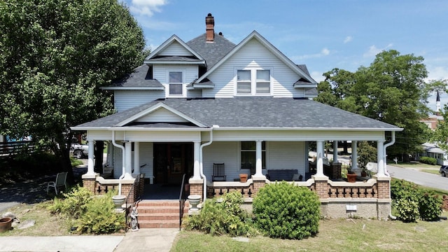 view of front of home with a porch