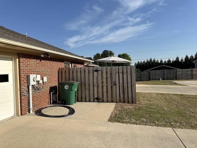 view of patio with fence