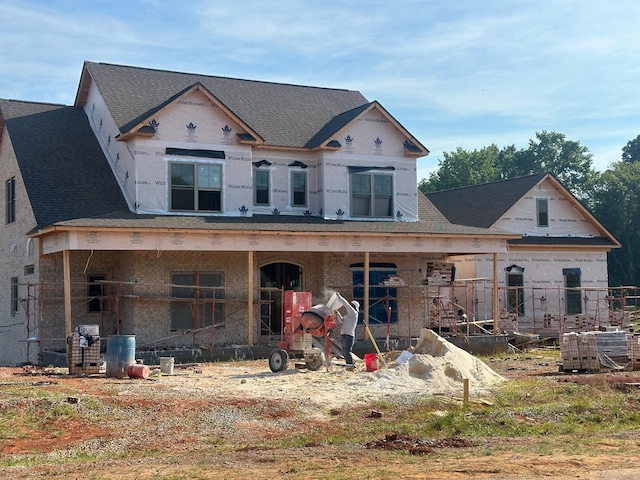 view of unfinished property