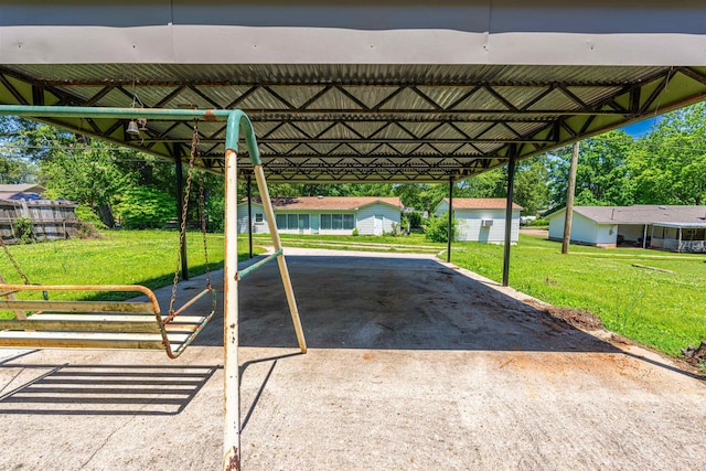 view of vehicle parking featuring a detached carport