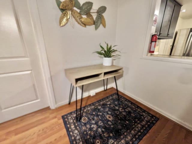 interior space featuring light wood-type flooring