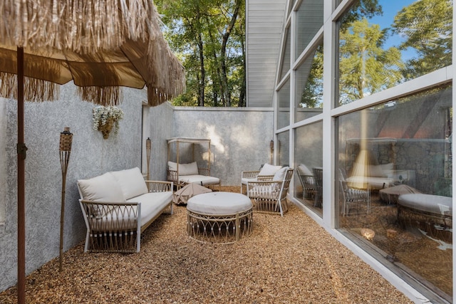 view of patio with outdoor lounge area