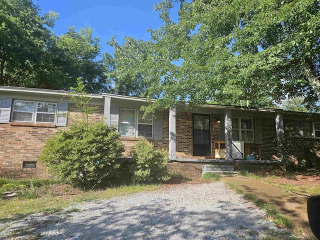 view of front of home featuring covered porch