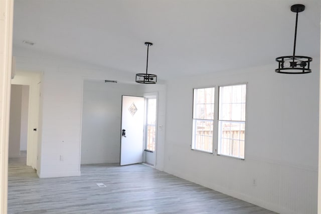 interior space with light wood-style flooring