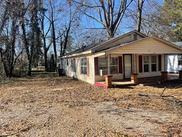 view of home's exterior with a porch