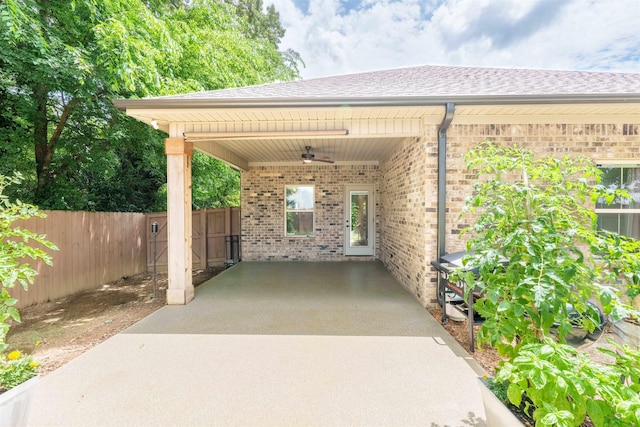 181 Silver Leaf Ln, Florence, AL - view of patio / terrace with a ceiling fan and area for grilling
