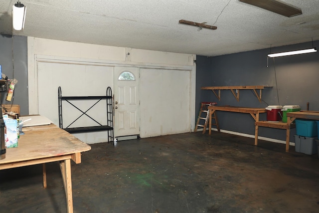  - below grade area featuring a workshop area