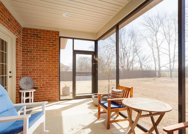 view of sunroom / solarium