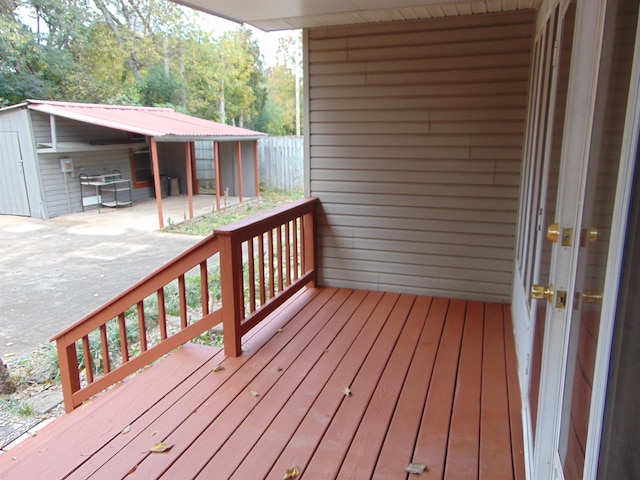 view of wooden deck