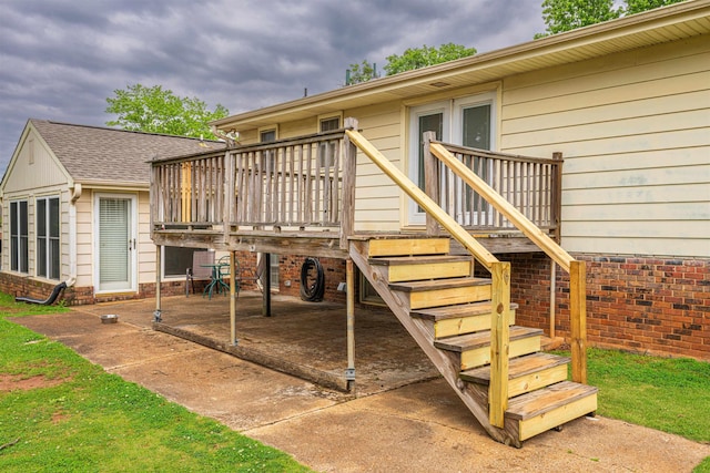  - back of house with a wooden deck