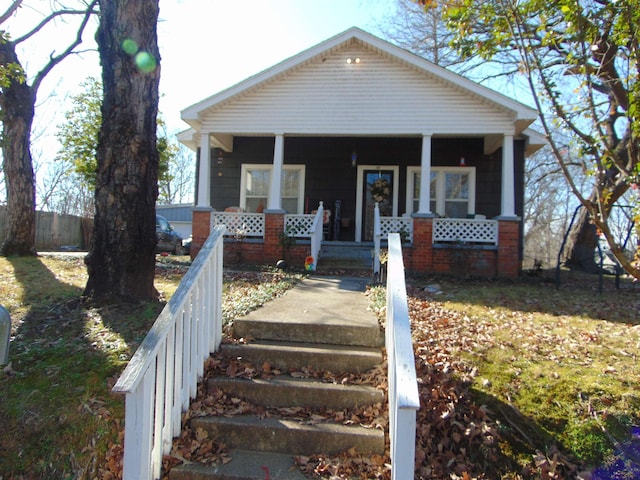 view of front facade with a porch