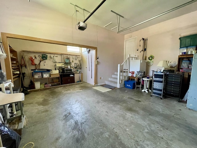  - garage with a garage door opener