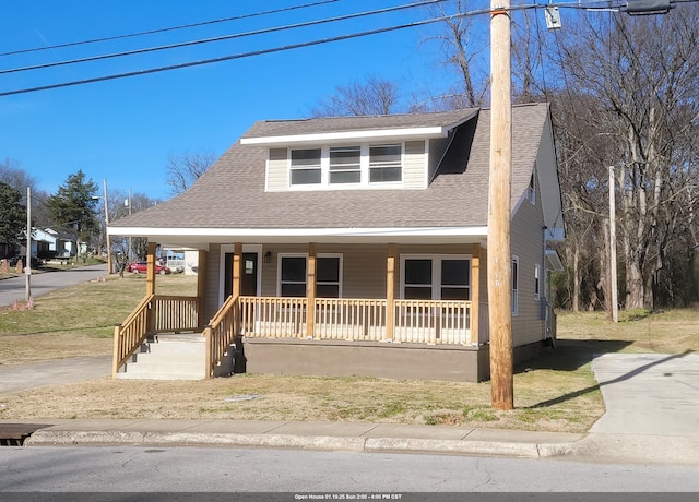 view of front facade with covered porch