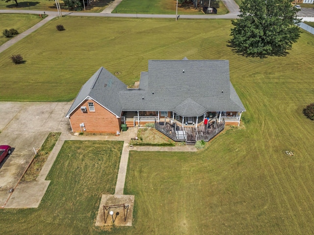 aerial view featuring a rural view