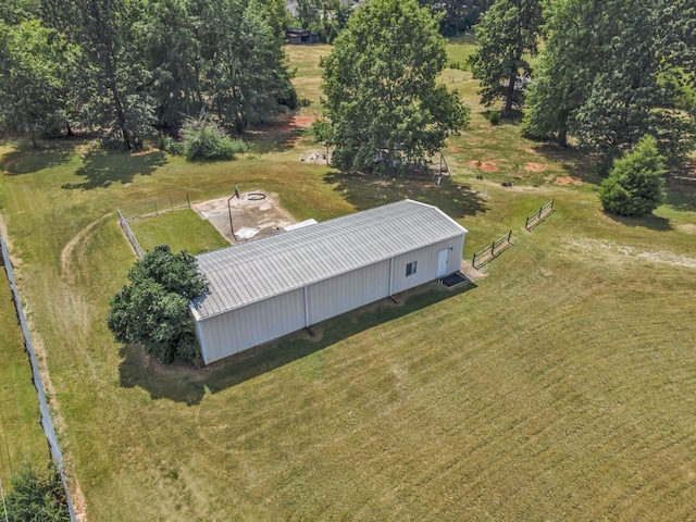 aerial view with a rural view