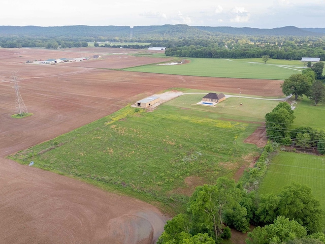  - drone / aerial view featuring a rural view and a mountain view