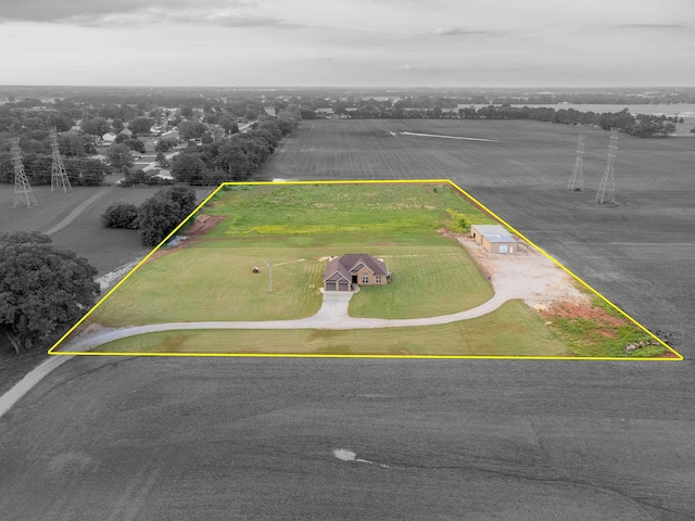  - bird's eye view with a rural view