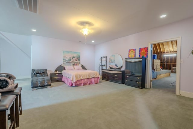 view of carpeted bedroom