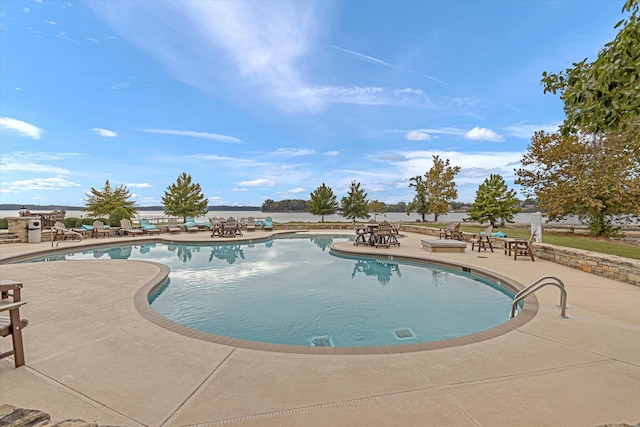  - community pool with a patio
