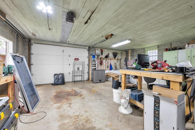  - garage with a workshop area
