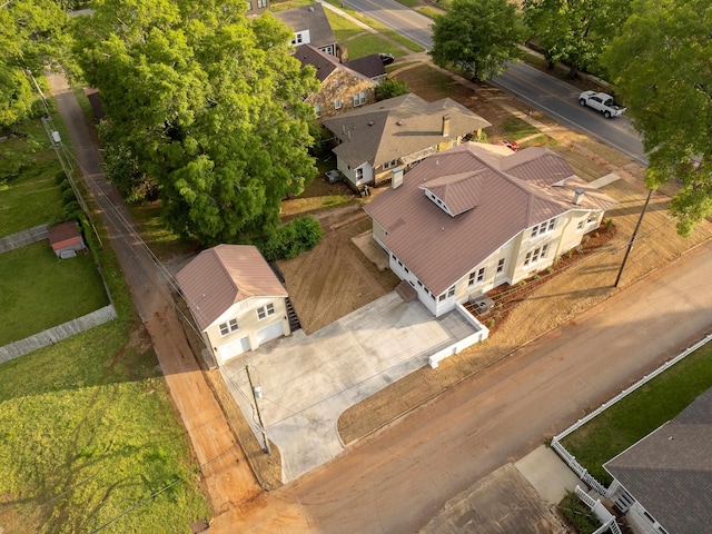 aerial view with a residential view