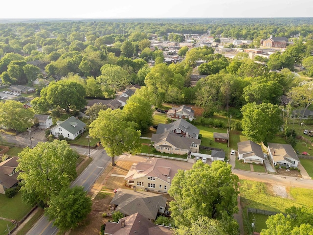 aerial view with a residential view