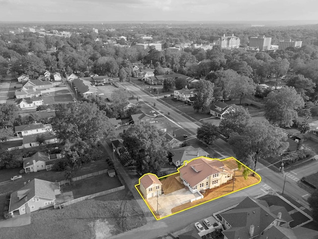 aerial view featuring a residential view