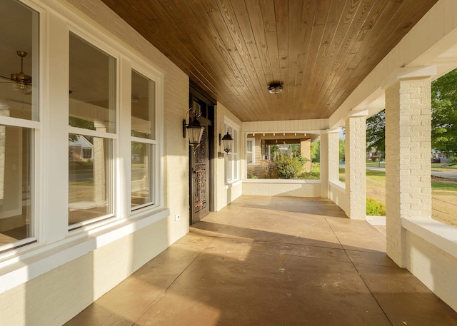view of patio / terrace featuring covered porch