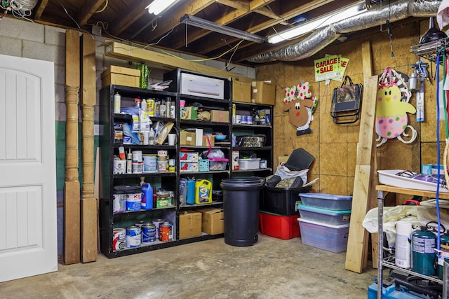 view of storage room