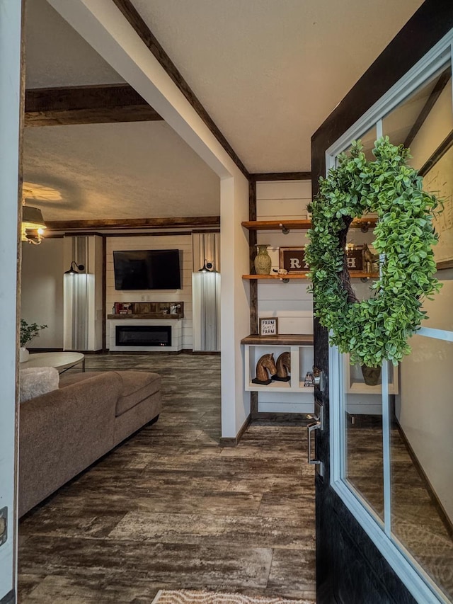 interior space featuring dark hardwood / wood-style floors