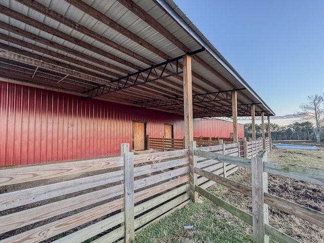 view of horse barn