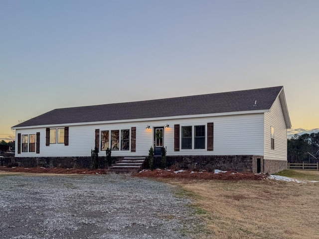 view of ranch-style house