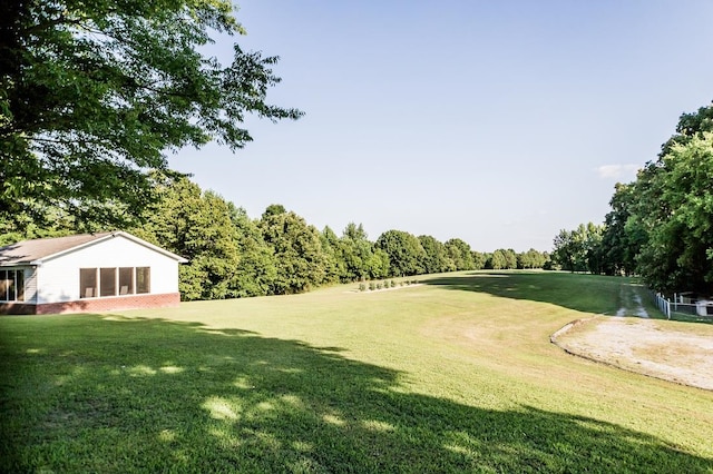 view of home's community with a water view and a lawn