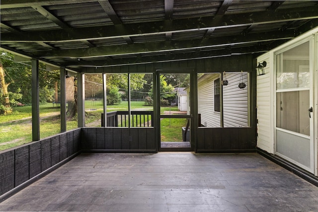  - view of unfurnished sunroom