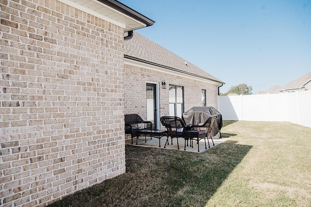 view of patio / terrace with area for grilling