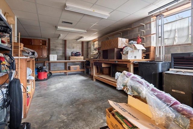 storage room featuring visible vents