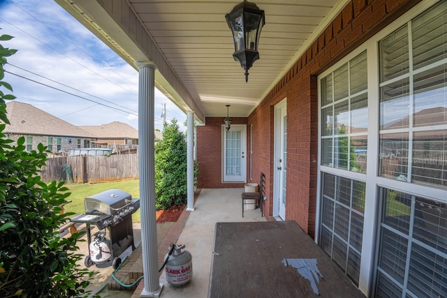  - covered porch with area for grilling