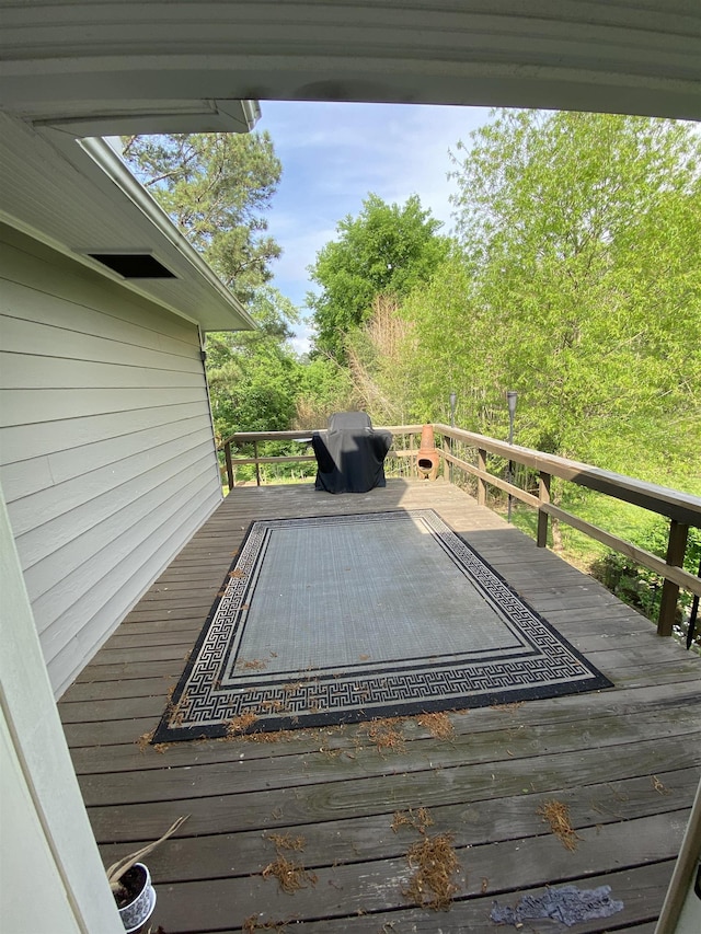  - wooden terrace with grilling area