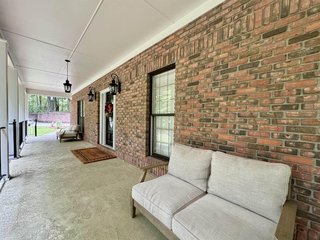 view of patio featuring covered porch