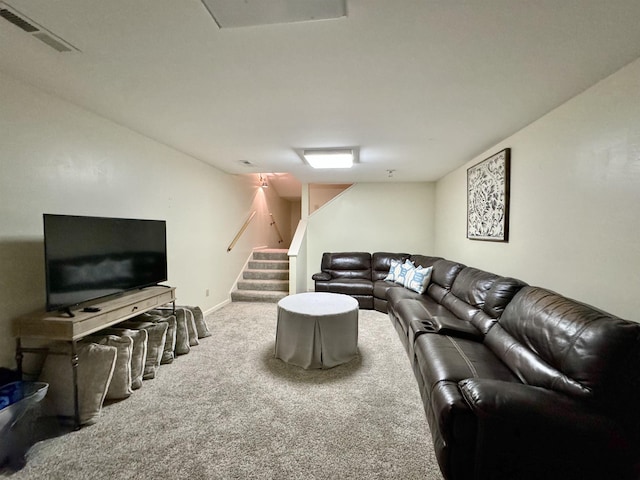 view of carpeted living room