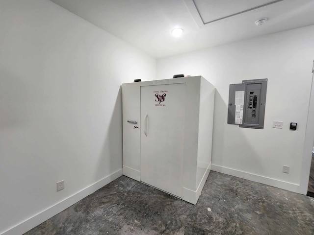 laundry room featuring electric panel