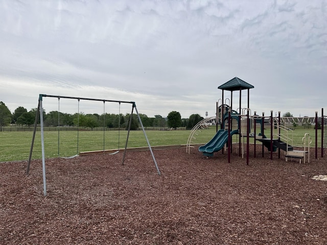 view of play area featuring a yard